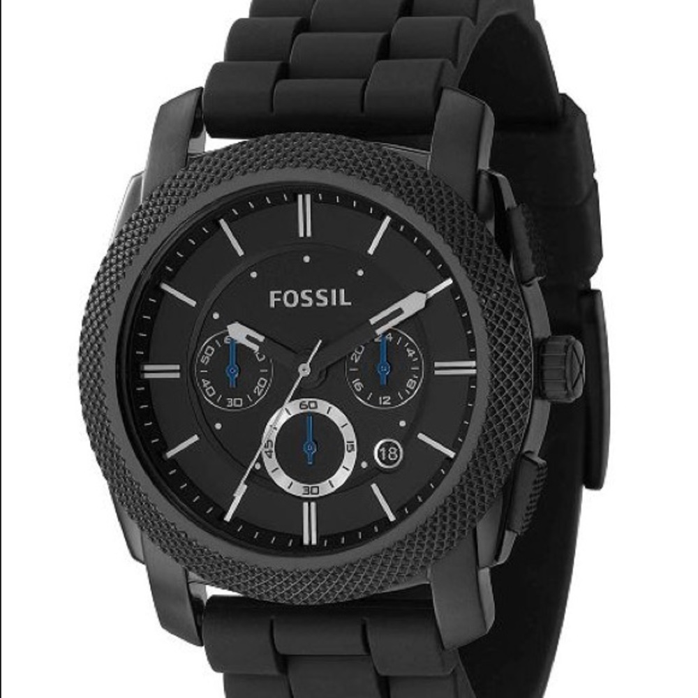 Men's Black Fossil Watch